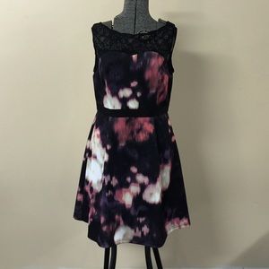 🎉HP🎉New 10P Black & Pink Lace Dress Lovely by Adrianna Papell